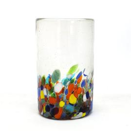Clear & Confetti 14 oz Drinking Glasses (set of 6)